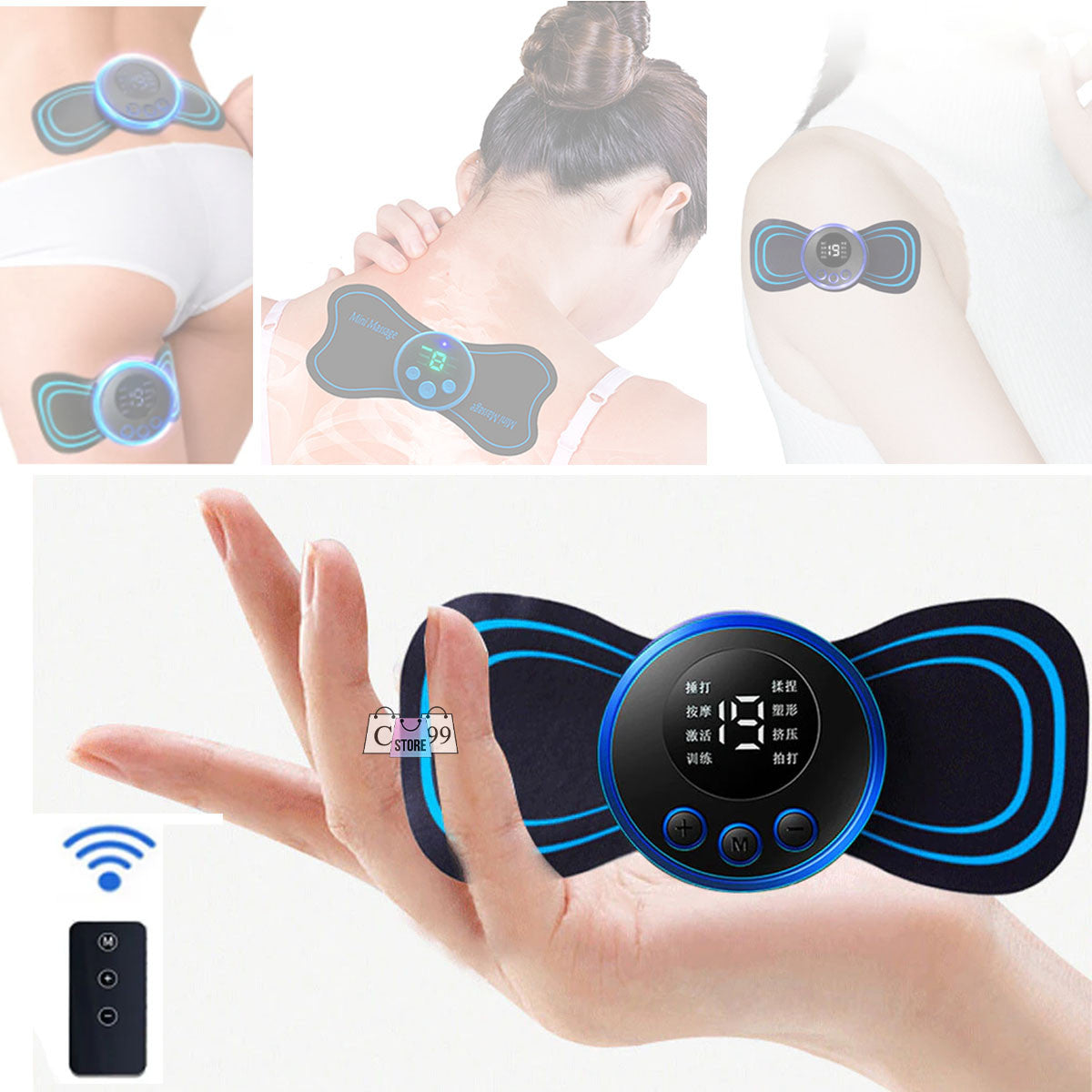 BodyZen™ - Mini Masajeador Cervical Eléctrico Recargable USB