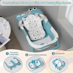 BembiBear™ | Bañera Plegable con Cojín + Termómetro