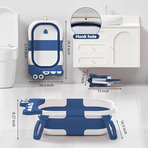 BembiBear™ | Bañera Plegable con Cojín + Termómetro