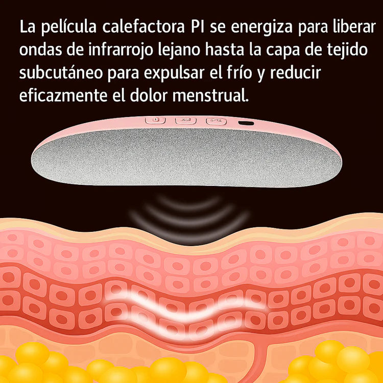 RelaxaPad | Almohadilla Recargable con Calor y Masaje para Cólicos, Espalda y Abdomen.