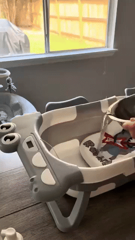 BembiBear™ | Bañera Plegable con Cojín + Termómetro