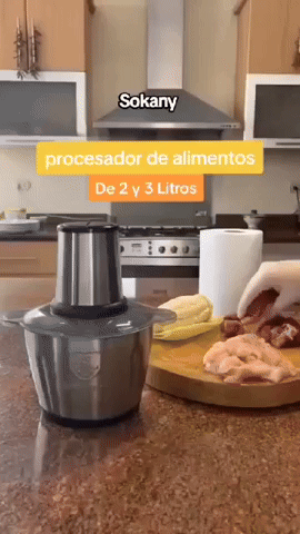 Picadora Eléctrica Multifunción Sokany SK-7020™ | 400W de Potencia, 2L de Capacidad.
