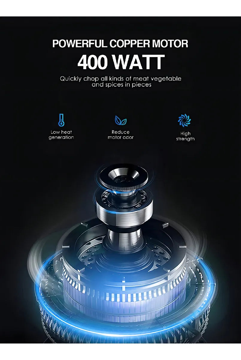 Picadora Eléctrica Multifunción Sokany SK-7020™ | 400W de Potencia, 2L de Capacidad.
