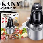 Picadora Eléctrica Multifunción Sokany SK-7020™ | 400W de Potencia, 2L de Capacidad.